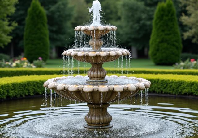 Elegant fountain for outdoor design