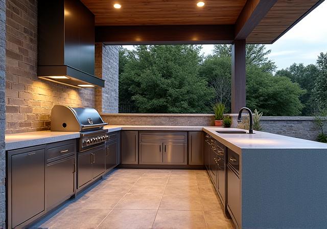 Modern outdoor kitchen design