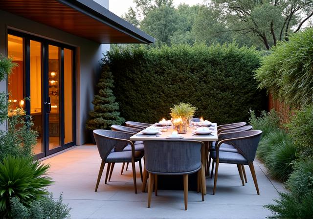 Beautiful patio design for outdoor dining
